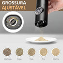 Moedor e Triturador de Temperos Elétrico para Sal e Pimenta