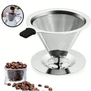 Coador com Filtro de Café Reutilizável em Aço Inox