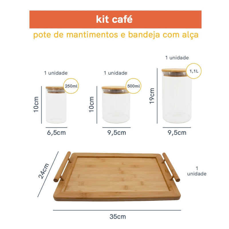 Kit Café 4 Peças Leve Essência