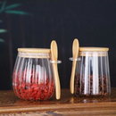 Duo Elegance – Potes de Vidro com Tampa Bambu