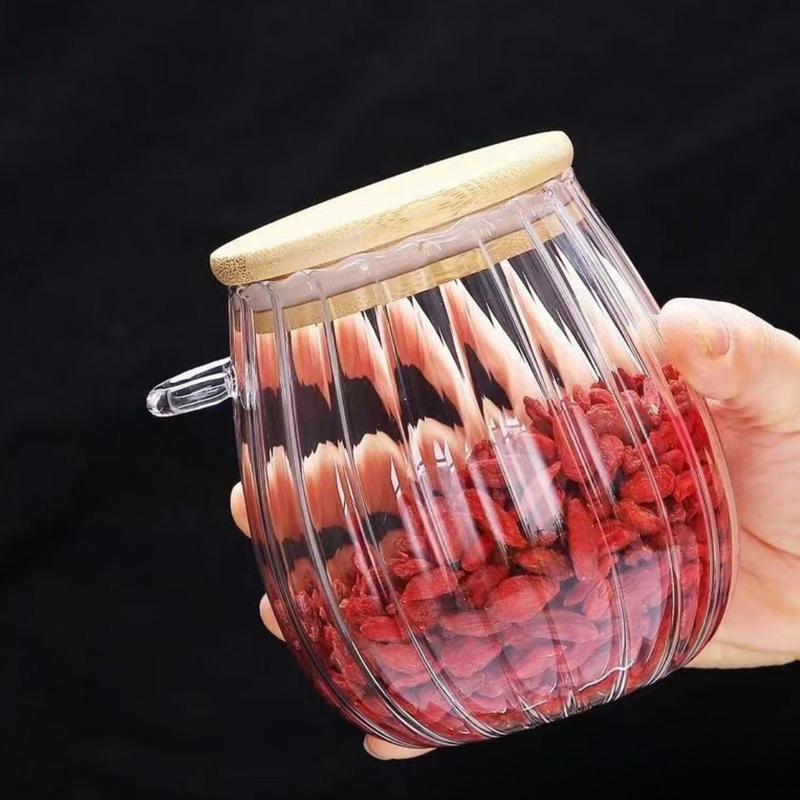 Duo Elegance – Potes de Vidro com Tampa Bambu