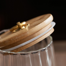 Duo Elegance – Potes de Vidro com Tampa Bambu