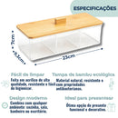 Caixa Acrílica com Tampa Bambu