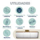 Caixa Acrílica com Tampa Bambu