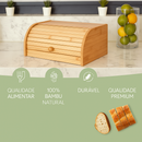 Porta Pães com Tampa Deslizante - Pão & Sabor