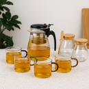 Kit Ritual do Chá | 1 Bule + 4 Xícaras + 2 Potes Herméticos + Brinde: Colher Medidora