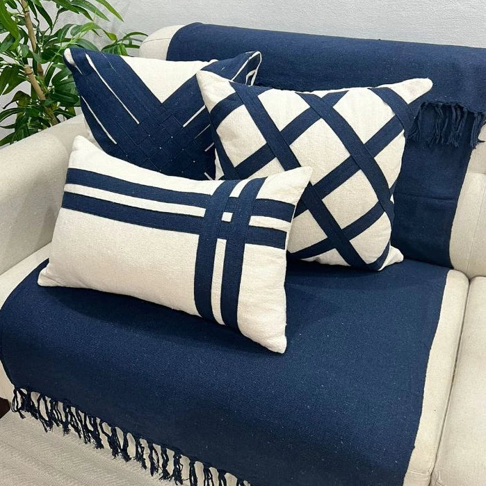 Kit Almofadas Azul Marinho Boho