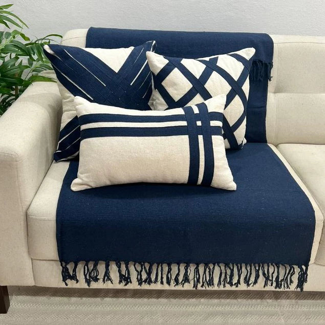 Kit Almofadas Azul Marinho Boho