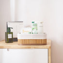 Trio Elegance - Jogo de Cestos Organizadores Bambu Forrado 3 Peças