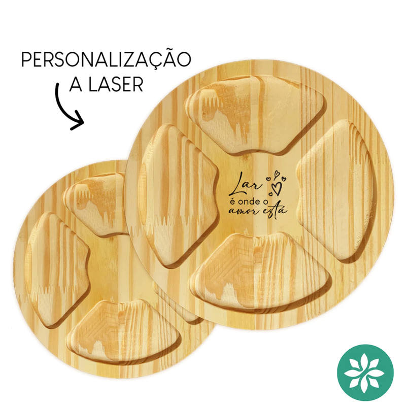 Petisqueira Frases 4 Divisórias – Leve Essência