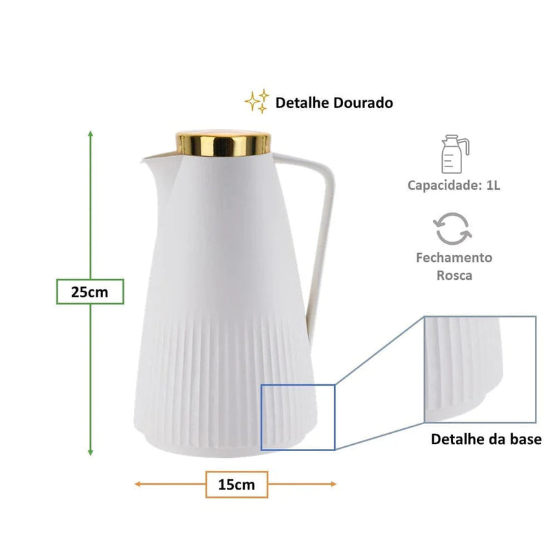 Garrafa Térmica Londres 1L | Leve Essência