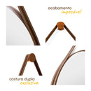 Espelho Elegance Premium - Alça Em Couro 60cm + Suporte