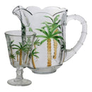 Conjunto Jarra e Taças Palmeira em Cristal
