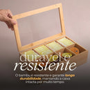 Caixa Organizadora Bambu 8 Divisórias | Multiuso e Elegância Natural