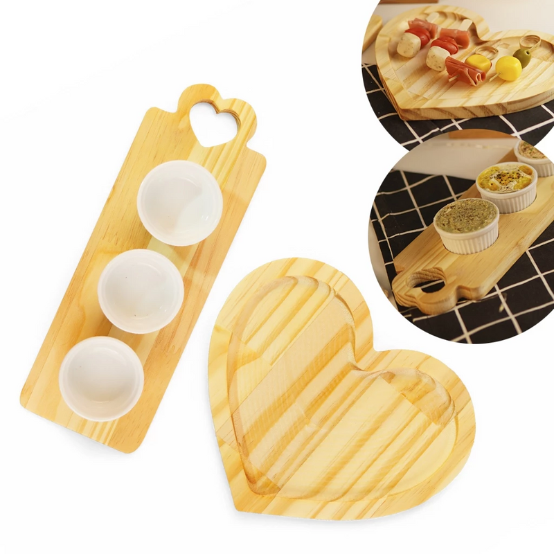 Kit Petisqueira Coração com 3 Ramequins –  Leve Essência