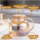Chaleira de Vidro Âmbar com Infusor – 1 Litro
