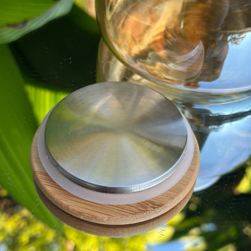 Chaleira de Vidro Âmbar com Infusor – 1 Litro