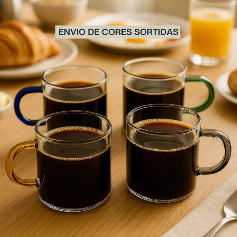 Kit Ritual do Chá | 1 Bule + 4 Xícaras + 2 Potes Herméticos + Brinde: Colher Medidora