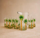 Conjunto Jarra e Copos Árvores e Palmeiras