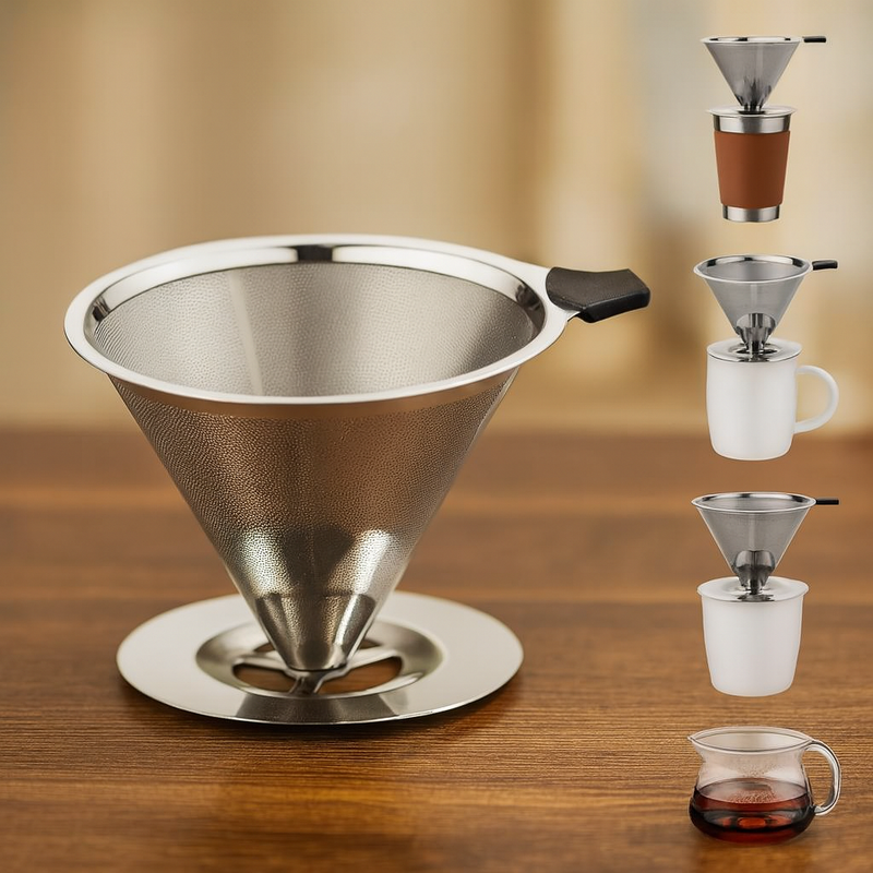 Kit Despertar | Garrafa Térmica Digital + Filtro em Inox 103