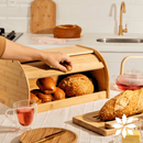 Porta Pães com Tampa Deslizante - Pão & Sabor