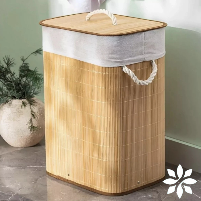 Organizador de Roupas 65L Bambu | Acabamento Premium + Tampa Leve Essência